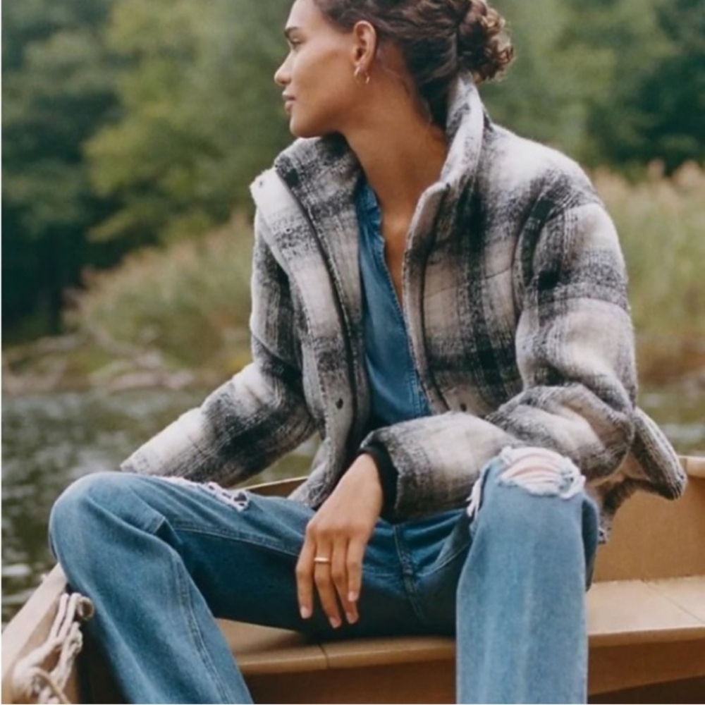 Anthropologie AVEC LES FILLES Plaid Women's Jacket Coat